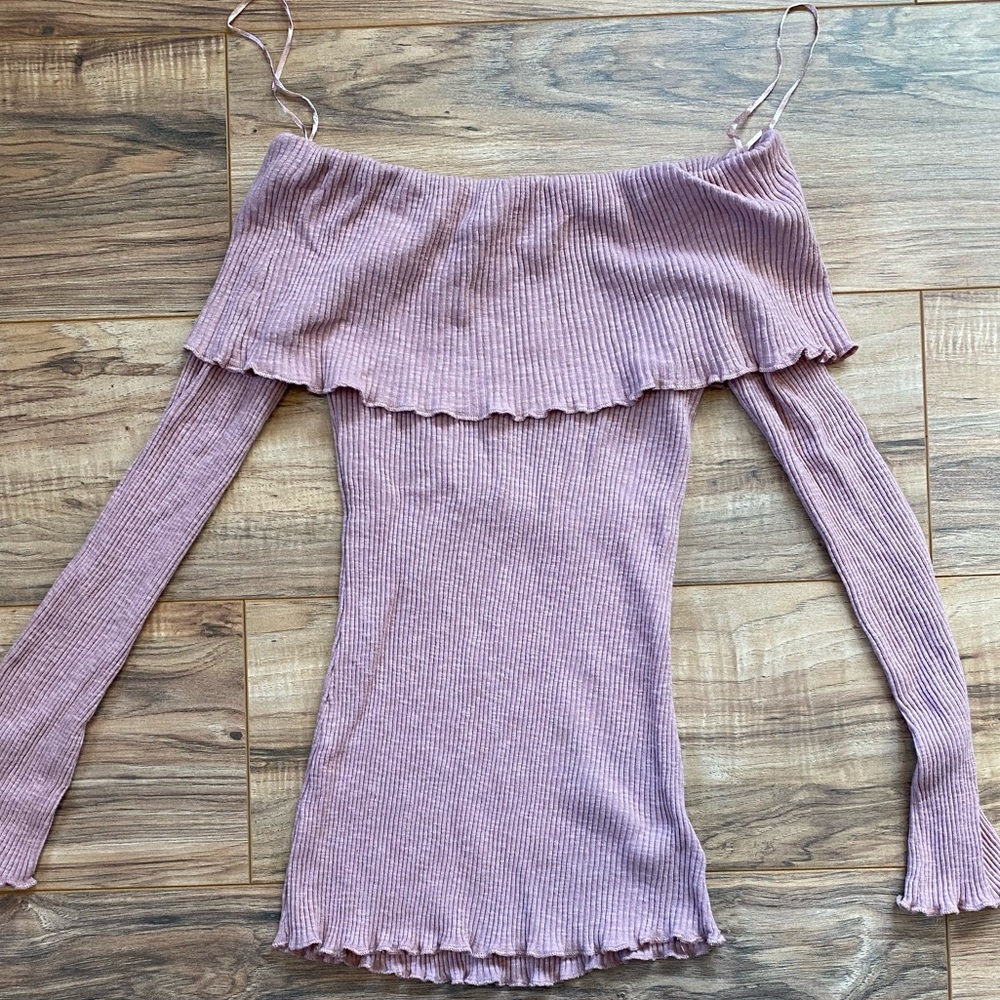 Pink off the shoulder top